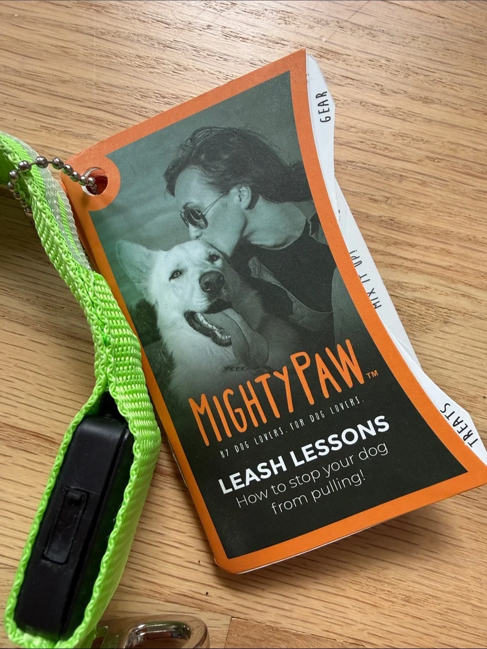 NWT! Mighty Paw Neon Green Rechargeable LED Dog Collar sz Small